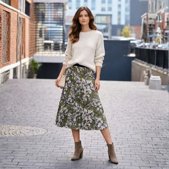 Dámská sukně Sukně plisovaná midi, univerzální velikost