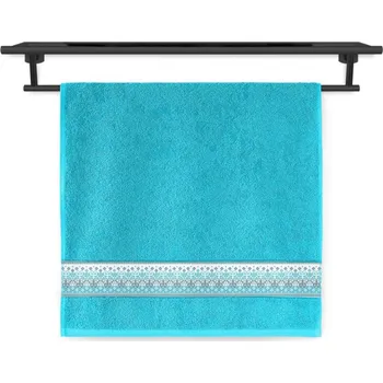 Ručník Froté ručník 50x100 NORA TISK 450g Norský vzor tyrkysový