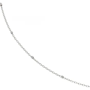Řetízek Zlatnictví Helios Zlatý řetízek bílé zlato a kuličky Velikost: 45cm, Váha: 1,75g