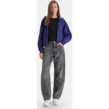 Pánská mikina Calvin Klein Jeans Mikina Monogram LV047F208G Fialová Relaxed Fit XXS
