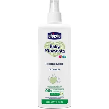 Masážní přípravek CHICCO Baby Moments Detangler krém na rozčesávání vlasů 0 měsíců+, 200 ml