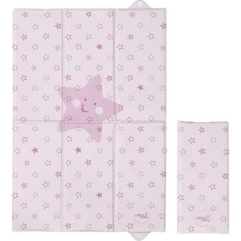Přebalovací podložka Ceba Baby Cestovní podložka 60×40 cm – Hvězdy růžová