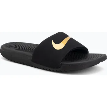 Dětská móda Dětské nazouváky Nike Kawa black/metallic gold