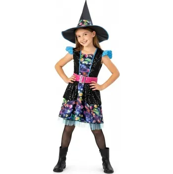 Karnevalový kostým Dětský dívčí kostým Čarodějnice duhová 116