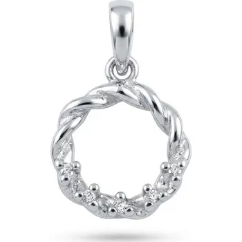 Přívěsek ŠPERKY-NM, Zlatý kruhový přívěsek bílé zlato 1538