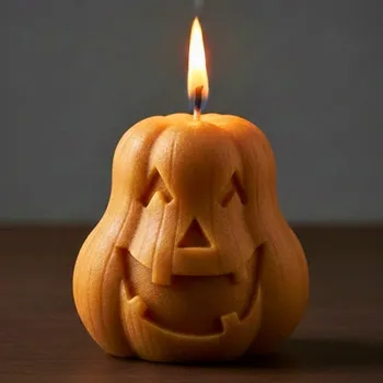 Svíčka Vonná svíčka Dýně | 135 g | Svíčkománie3D | Barva: Hnědá