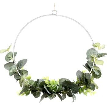 umělá květina Umělý věnec Eukalyptus 26 cm, zelený