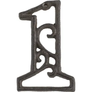 Domovní číslo Domovní číslo 1, hnědá litina