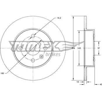 Brzdový kotouč Brzdový kotouč TOMEX Brakes TX 72-08