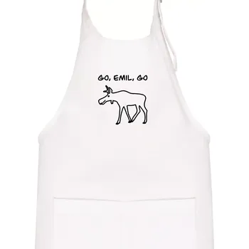 Kuchyňská zástěra Go, Emil, go (Moňas) - Dětská zástěra na vaření - Univerzální velikost ( Bílá )