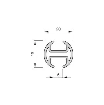 Garnýž URBÁNEK Záclonová kolejnice AL410 profil stříbrná - na míru | 1 cm