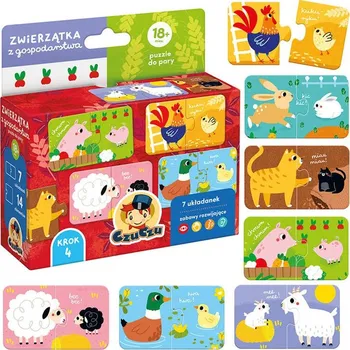 Puzzle CZUCZU Puzzle dvojice Zvířátka 7x2 dílky