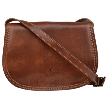 Kabelka NovaKabelka.cz Kožená italská crossbody kabelka Marzia Marrone Scura