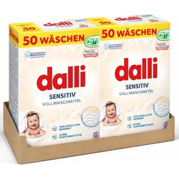 Dalli Sensitiv univerzální prací prášek pro citlivou pokožku 2x50 dávek - VÝHODNÉ BALENÍ - originál z Německa