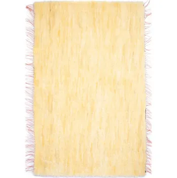 Koberec Vlněný Koberec přírodní žlutý do obýváku 154x105cm