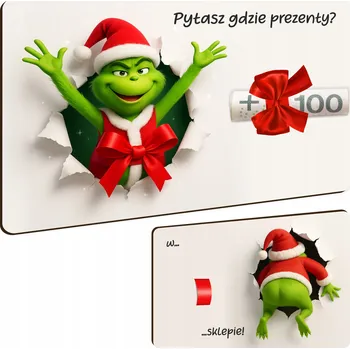 Obraz VÁNOČNÍ DÁRKOVÝ POUKAZ Dárek Stromek Voucher na Peníze