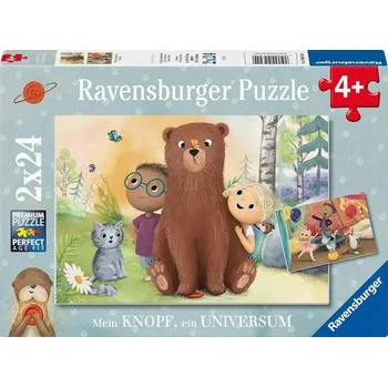 Ravensburger Dětské puzzle - 12004324 Můj knoflík, JEDEN vesmír - 2x24 dílků Dětské puzzle pro děti