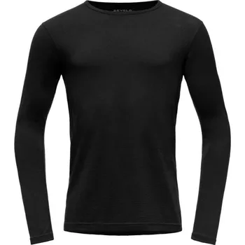 Pánské termoprádlo Pánské merino triko s dlouhým rukávem DEVOLD Breeze Plus Merino 200 Shirt Man, Black - S