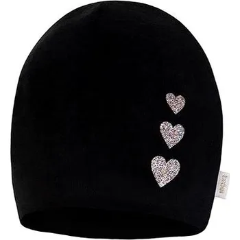 Kojenecké oblečení Broel dívčí čepice Bambi semiš černá 43 cm