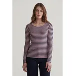 TRIČKO GANT SLIM STRIPED 1X1 RIBBED LS T-SHIRT DUSTY PINK