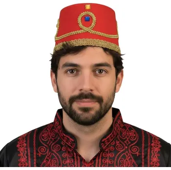 Klobouk fez s kamínky