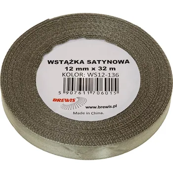 Stuha Atlasová stuha 06 mm khaki - 136 Brewis