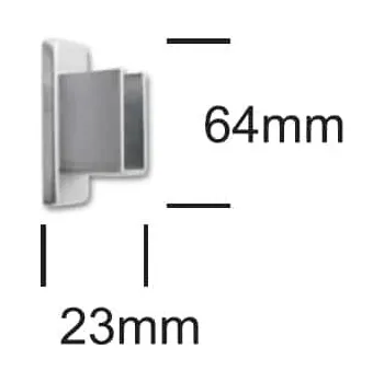 Garnýž URBÁNEK Držák garnýže SQ do boku - Satin stříbrná