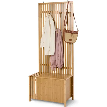 705604 - Tchibo - Předsíňová stěna s lavicí v lamelovém vzhledu - barva: hnědá