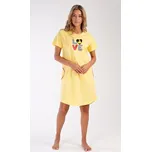 Vienetta Dámské domácí šaty s krátkým rukávem Kačenka - žlutá