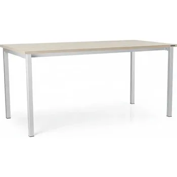 Jídelní stůl Univerzální stůl s kovovou podnoží 160 x 80 cm, bílý jasan