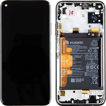 Huawei originální LCD a dotyková vrstva + rám + baterie pro P40 lite 5G černá