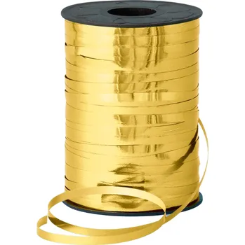 Balónek Stuha vázací Metalická zlatá 250m