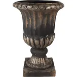 Černohnědý keramický květináč v antickém stylu s patinou Ludovicus – 49x72 cm + doprava zdarma