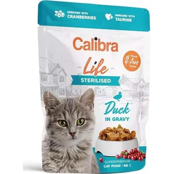 Krmivo pro kočku Calibra Cat Life&nbsp;kapsička Sterilised Duck in gravy 85 g (EXP)