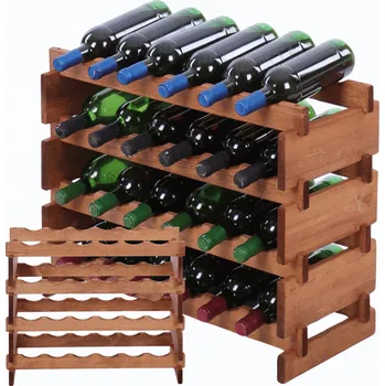 Stojan na víno Stojan na lahve modulový regál na víno 4x6 lahví POLSKÝ EKO BEZ NÁŘADÍ