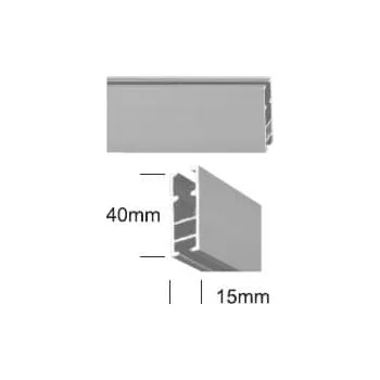 Garnýž URBÁNEK Tyč s drážkou Flat satin stříbrná - 160 cm