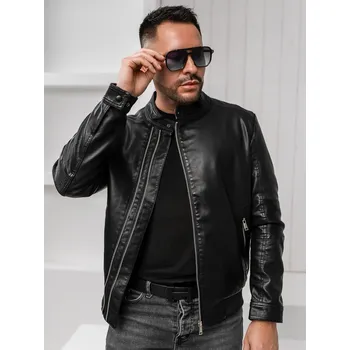 Černá pánská koženková bunda Bolf 1073 - M