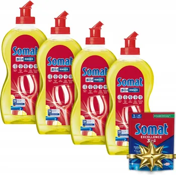 Mycí prostředek Somat Leštidlo do myčky Lemon 500ml x4 +