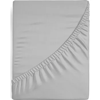 Prostěradlo Prostěradlo s gumou Eurofirany stříbrné saténové 100x200 cm