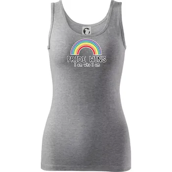 Pride wins i am who i am - Dámské tílko - XL ( Tmavě šedý melír )