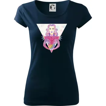 Dámské tričko Pride múza - Dámské triko Pure - XL ( Námořní modrá (téměř černá) )
