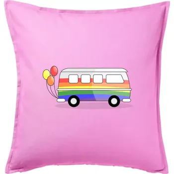Polštář LGBT busík - Polštář 50x50 - 50x50 - Pouze potah ( Růžová )