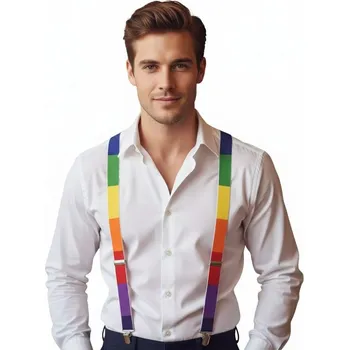 Šle kšandy pruhované duhové