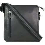 Pánská kožená taška přes rameno Hexagona 461326 - černá