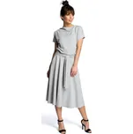 BeWear B067 Rozšířené šaty - šedé
