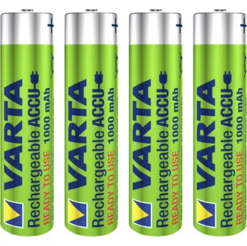 10x4 Varta Akku Power AAA Micro NiMh 1000 mAh