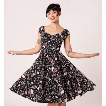 Dámské šaty Hell Bunny midi šaty Charlie Velikost: 3XL (UK 20)