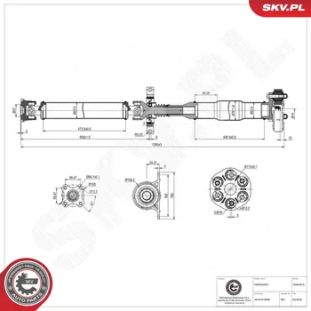 Poloosa kola Hnací hřídel - poloosa ESEN SKV 76SKV075