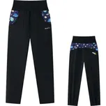 Chlapecké softshellové kalhoty nezateplené černé vesmír Wolf