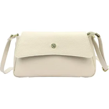Kabelka Kožená crosbody kabelka Gregorio 1746 světle béžová